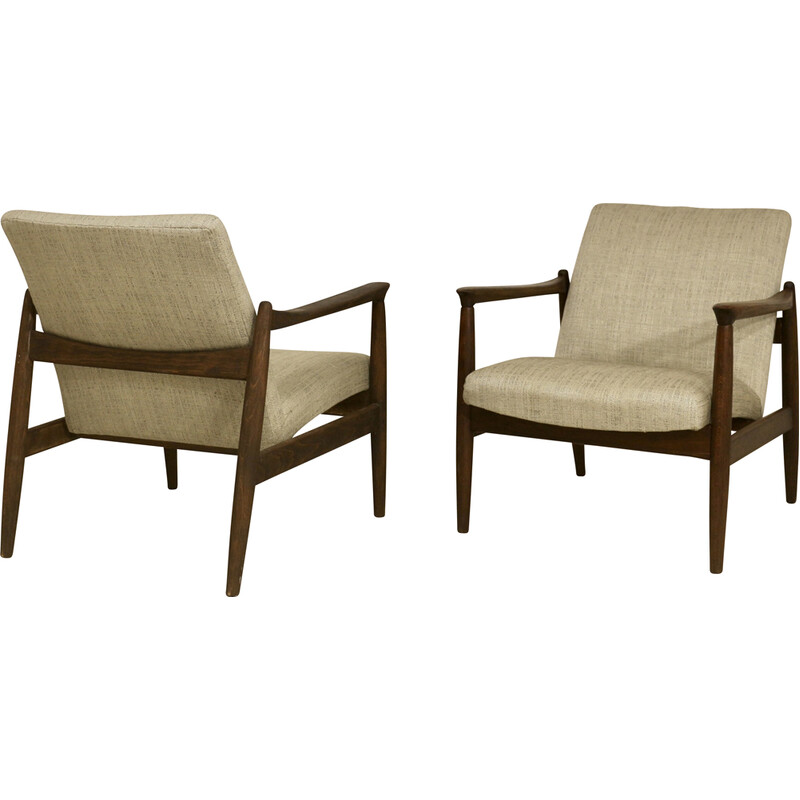 Pair of vintage Gfm-142 armchairs by Edmund Homa, 1960