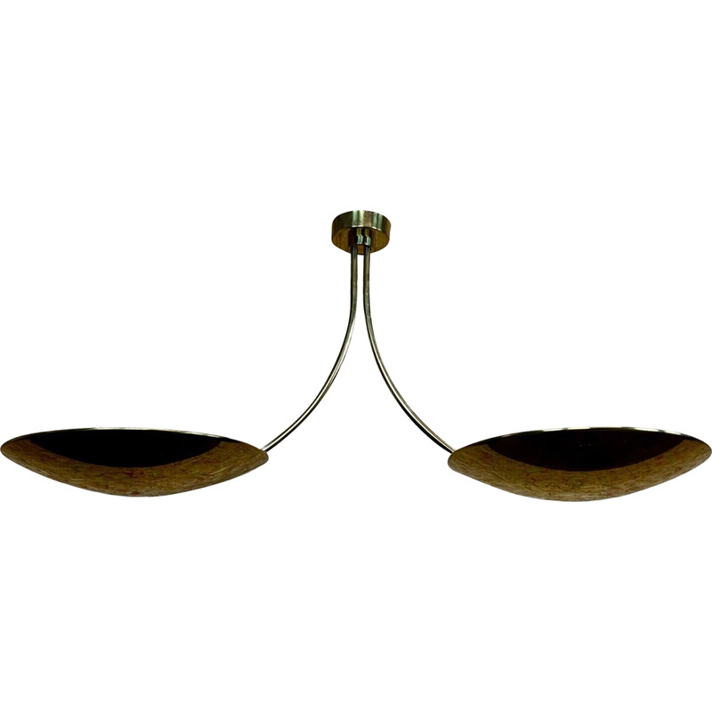 Lampada a sospensione "Duan" in ottone vintage di Florian Schulz, 1960-1970