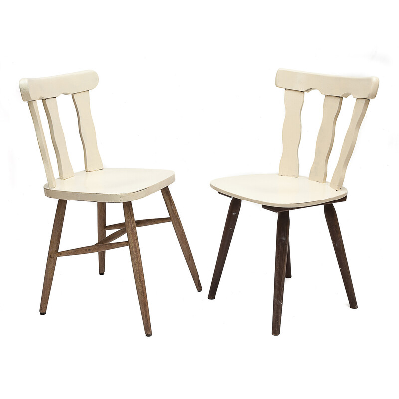 Set van 5 vintage bistrostoelen "Louisiane" van Baumann, 1950