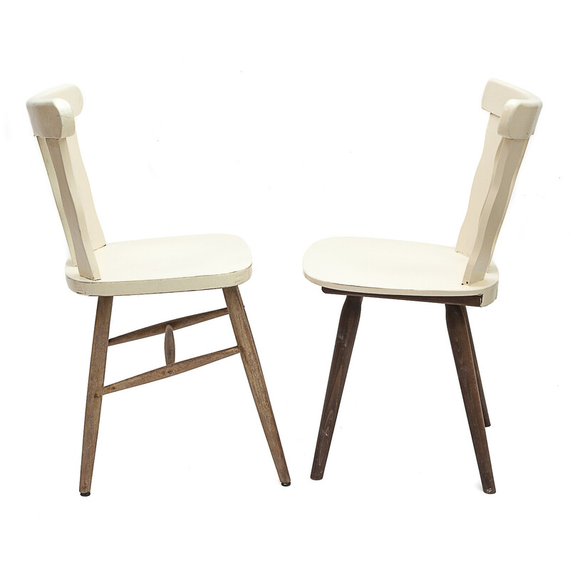 Set of 5 vintage Bistro chairs "Louisiane" by Baumann, 1950