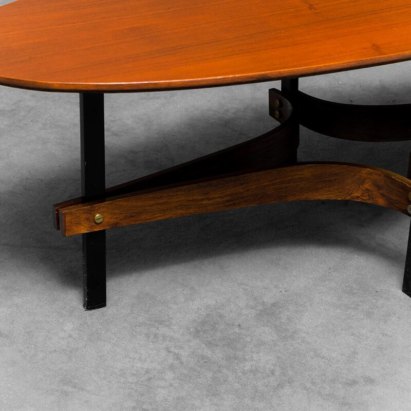 Tavolino vintage in teak di Guglielmo Ulrich, 1950