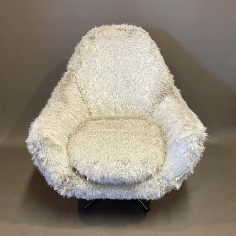 Scandinavian vintage swivel armchair, 1950