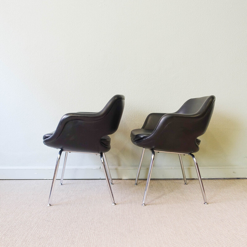 Pair of vintage armchairs by Olivier Mourgue for Metalúrgica da Longra, 1960s