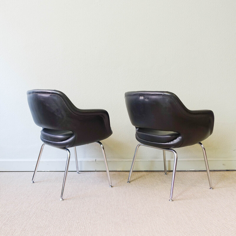 Paire de fauteuils vintage par Olivier Mourgue pour Metalúrgica da Longra, 1960