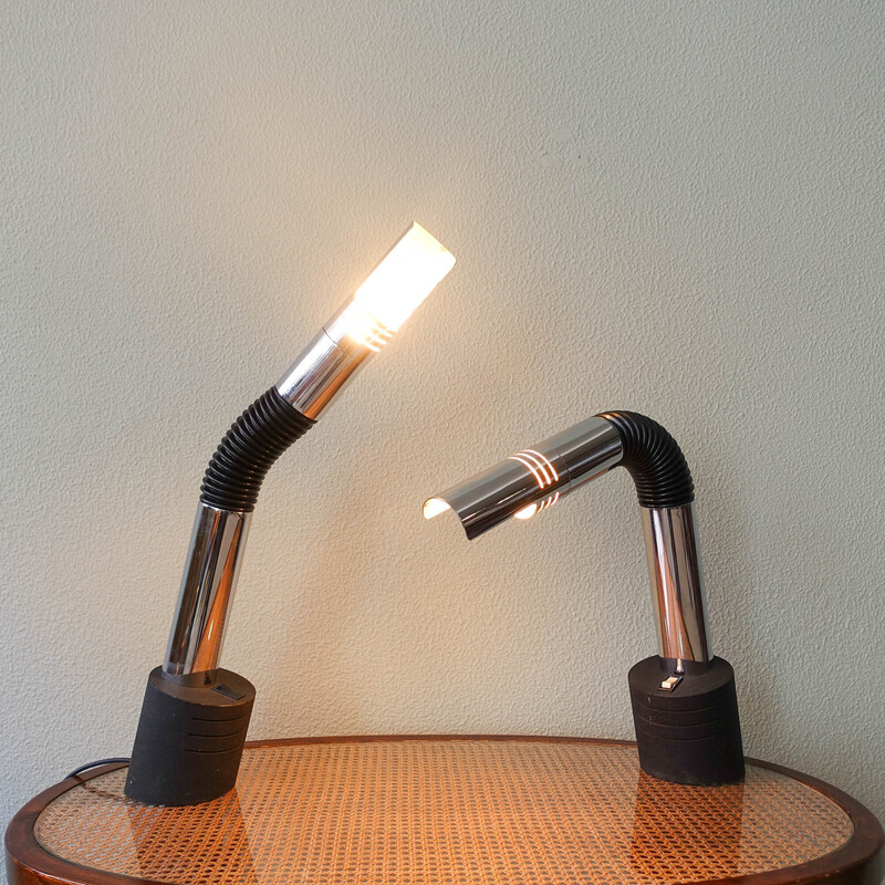 Pair of vintage "Elbow" table lamps by E. Bellini for Targetti Sankey, 1970s