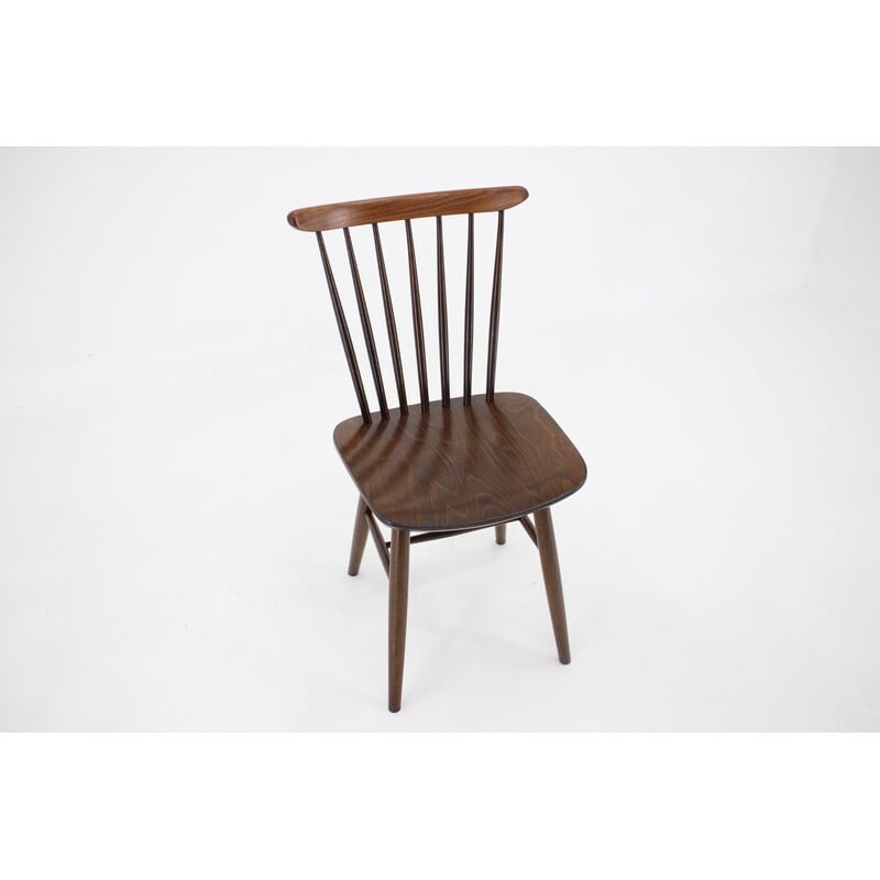 Vintage beechwood dining chair, Czechoslovakia 1970s