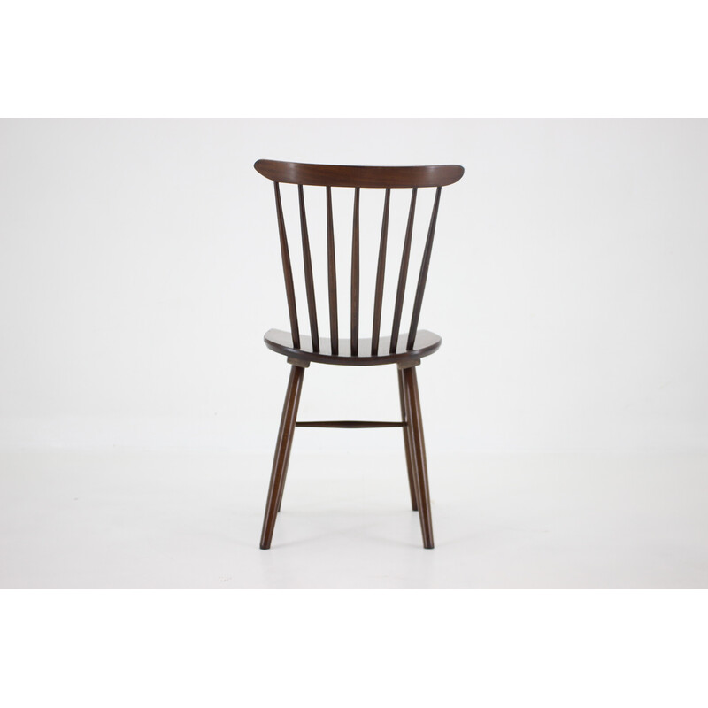 Vintage beechwood dining chair, Czechoslovakia 1970s