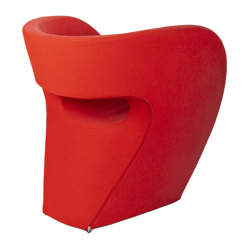 Cadeira de braços do pequeno Albert em vermelho por Ron Arad para Moroso