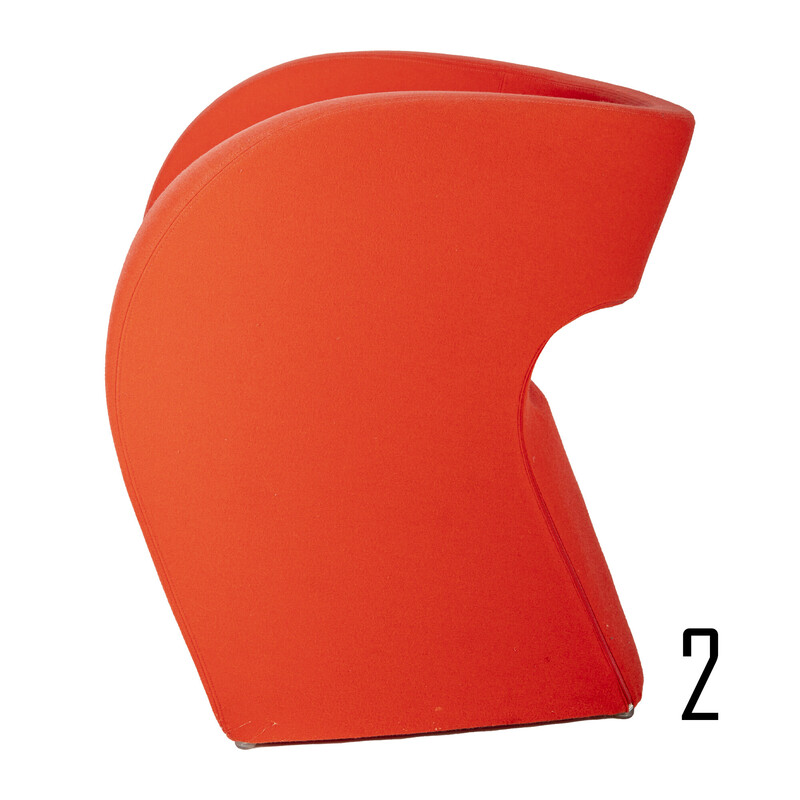 Little Albert vintage fauteuil in rood van Ron Arad voor Moroso