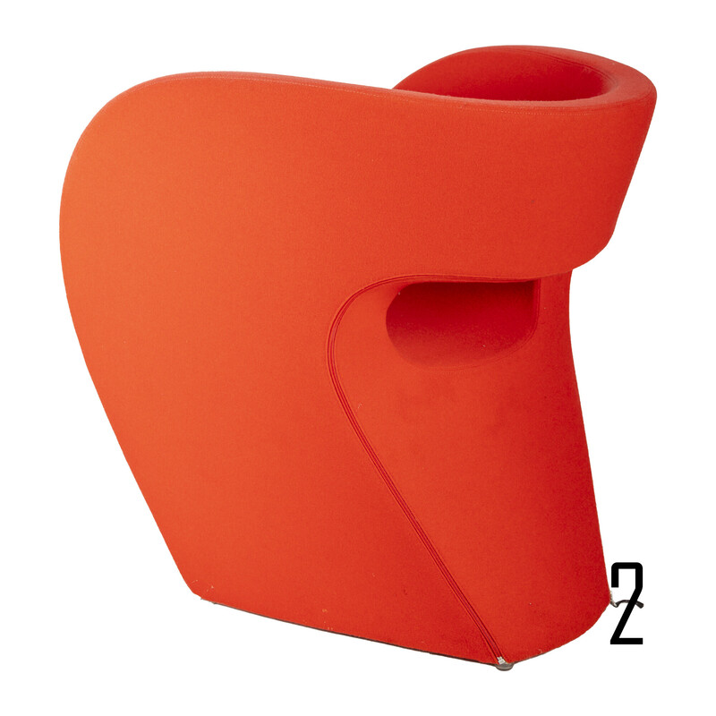 Sillón vintage Little Albert en rojo de Ron Arad para Moroso