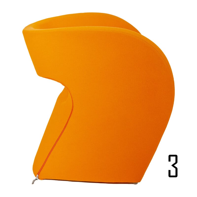 Fauteuil vintage orange Little Albert de Ron Arad pour Moroso