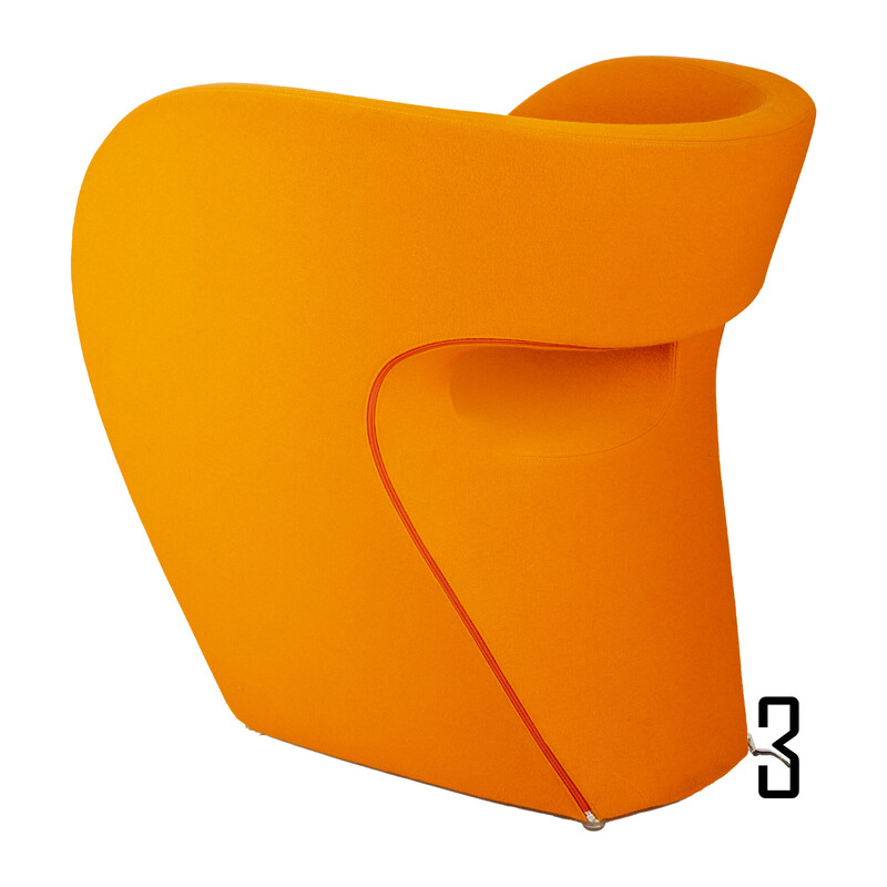 Vintage orange Little Albert armchair by Ron Arad for Moroso