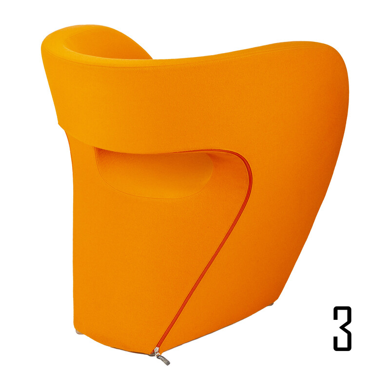 Orangefarbener Vintage-Sessel Little Albert von Ron Arad für Moroso