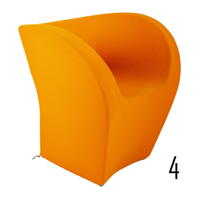 Vintage orange Little Albert armchair by Ron Arad for Moroso