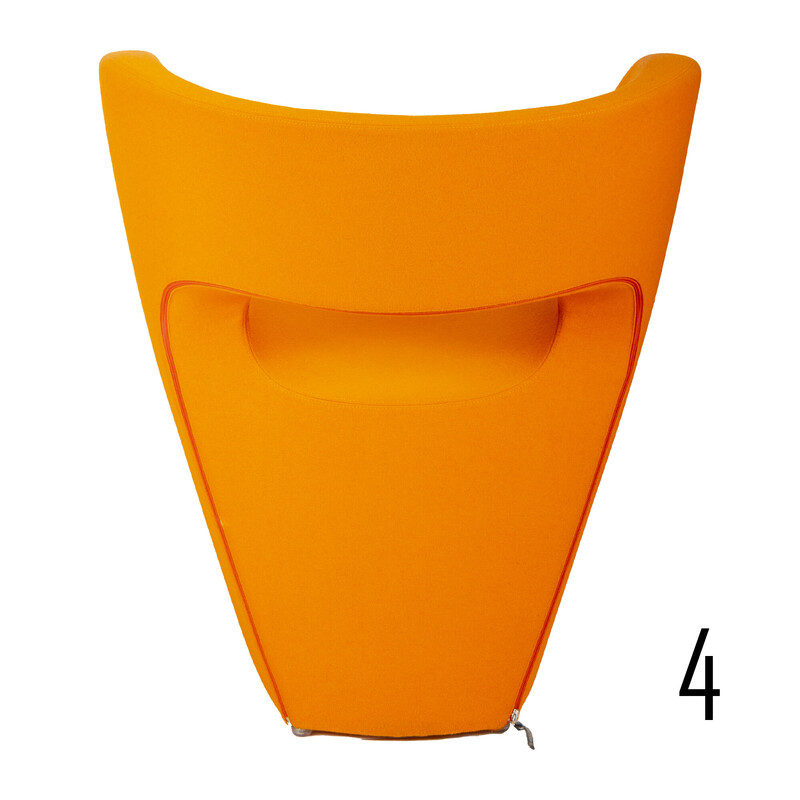 Vintage orange Little Albert armchair by Ron Arad for Moroso