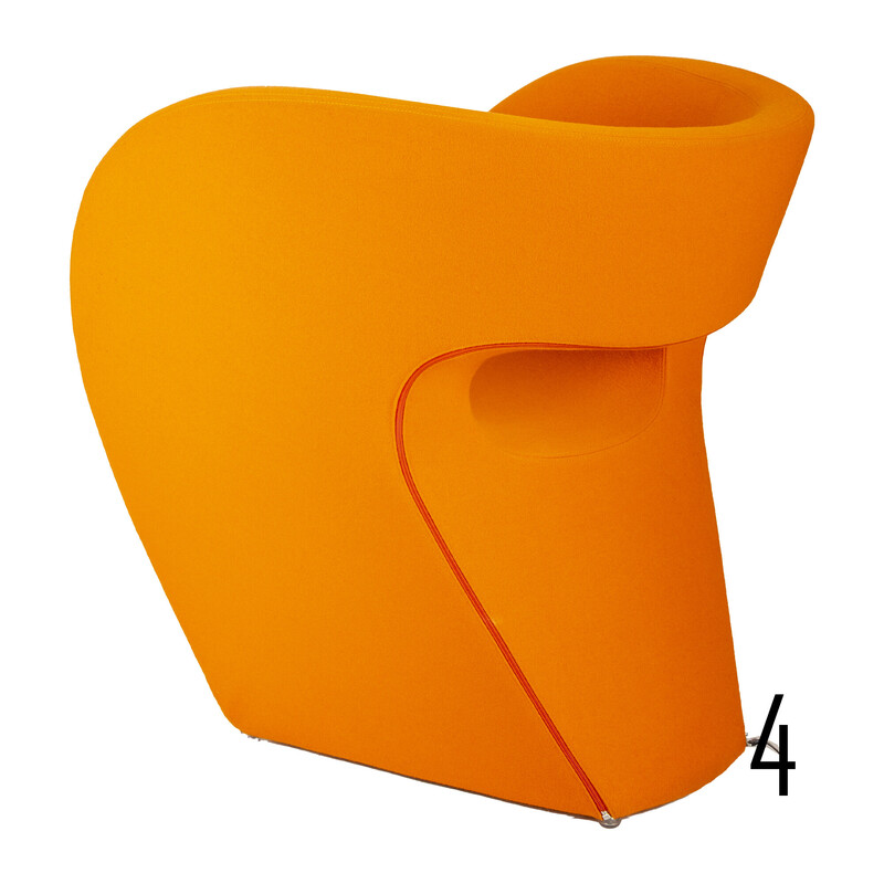 Vintage orange Little Albert armchair by Ron Arad for Moroso