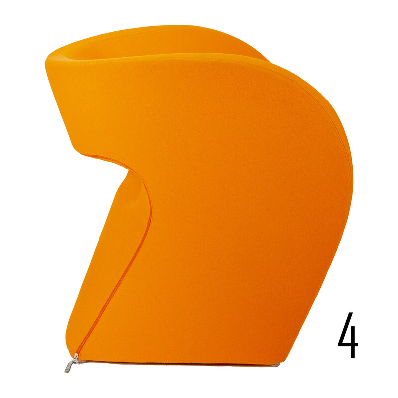 Vintage orange Little Albert armchair by Ron Arad for Moroso