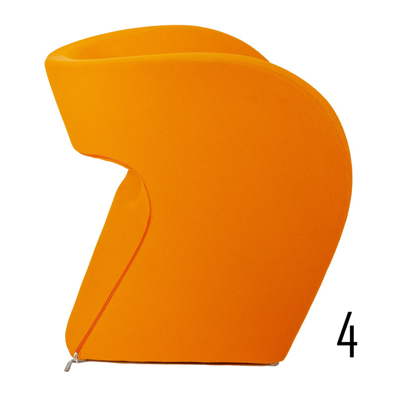 Little Albert vintage oranje fauteuil van Ron Arad voor Moroso