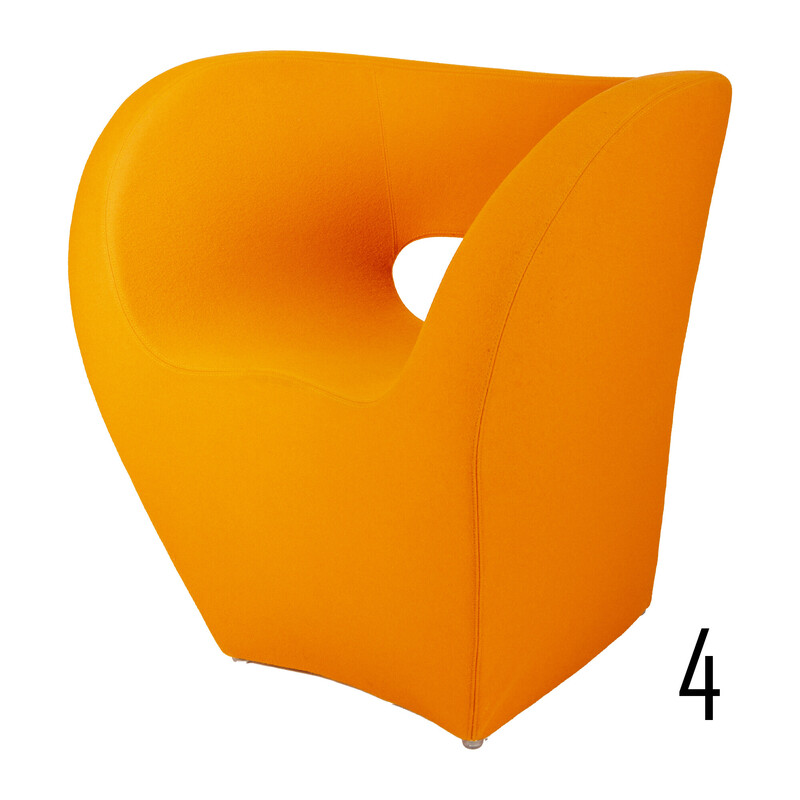 Vintage orange Little Albert armchair by Ron Arad for Moroso