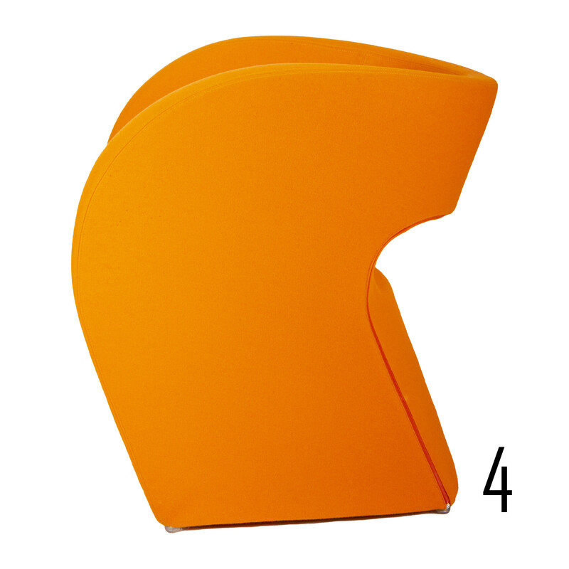 Vintage orange Little Albert armchair by Ron Arad for Moroso