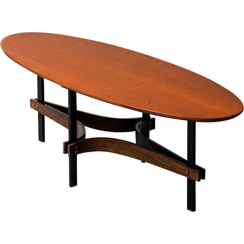 Vintage teak coffee table by Guglielmo Ulrich, 1950s