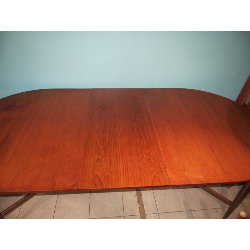 V.Form oval teak table, Oswald VERMAECKE - 1960s