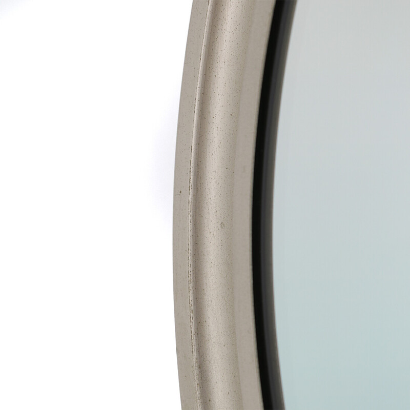 Specchio vintage in alluminio spazzolato di Sergio Mazza per Artemide, 1960