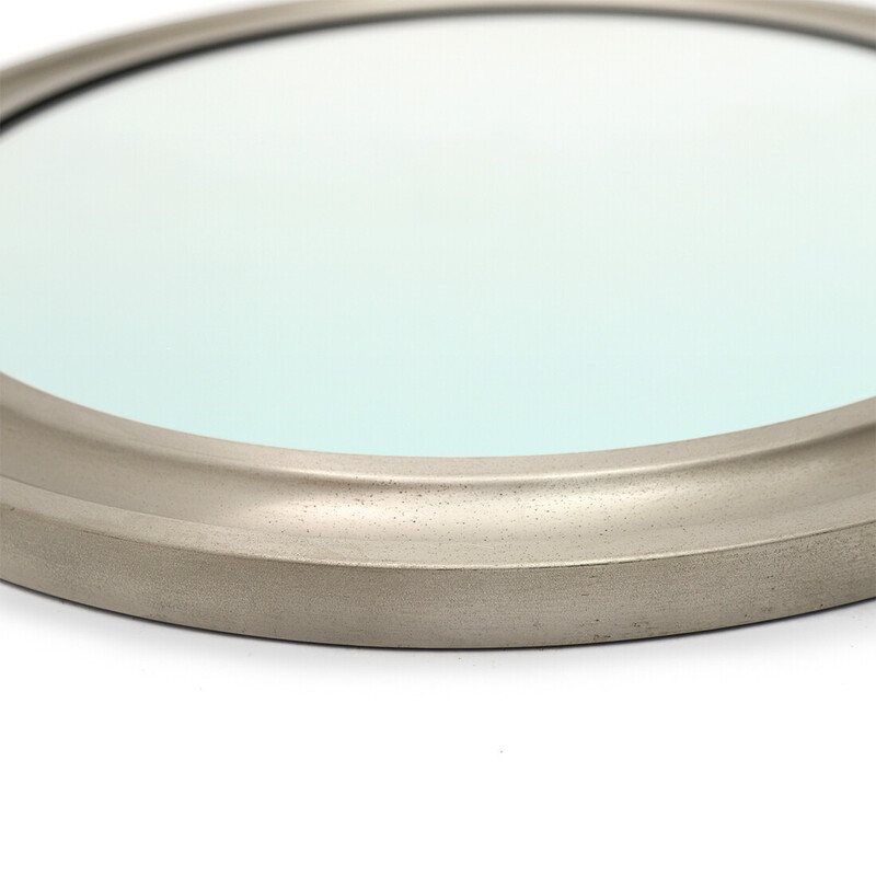 Vintage brushed aluminum mirror by Sergio Mazza for Artemide, 1960s