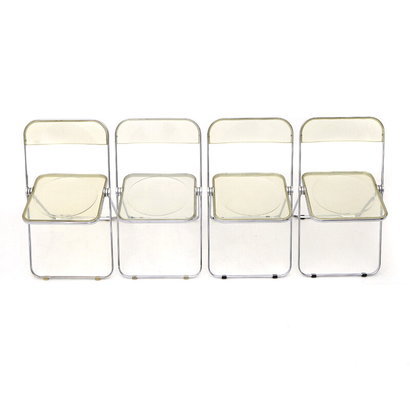 Conjunto de 4 cadeiras dobráveis "Plia" de Giancarlo Piretti para Anonima Castelli, década de 1960
