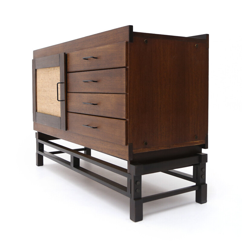 Vintage houten dressoir van Leonardo Fiori voor Isa Bergamo, 1960