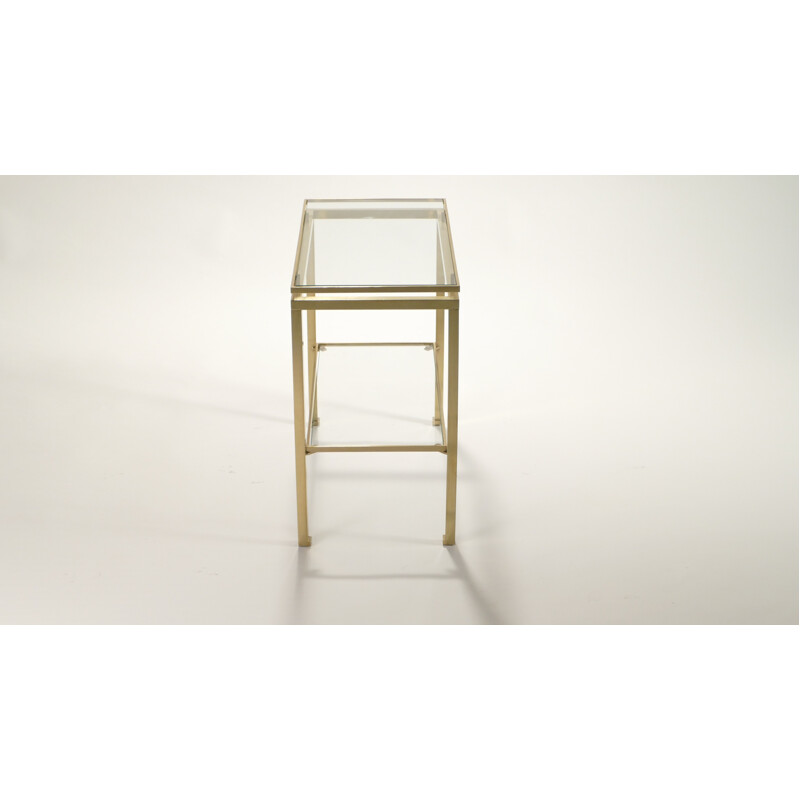 Jansen side table in shining brass, Guy LEFEVRE - 1970s