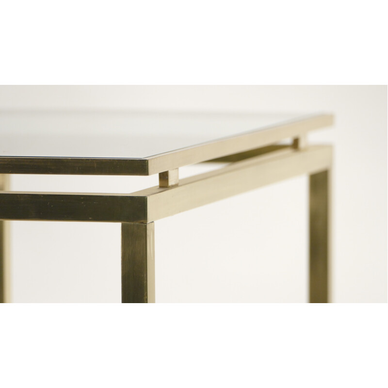 Jansen side table in shining brass, Guy LEFEVRE - 1970s