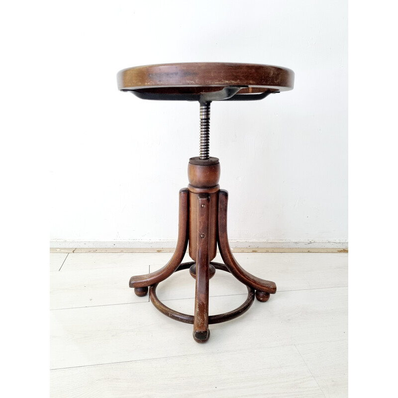 Vintage adjustable piano stool