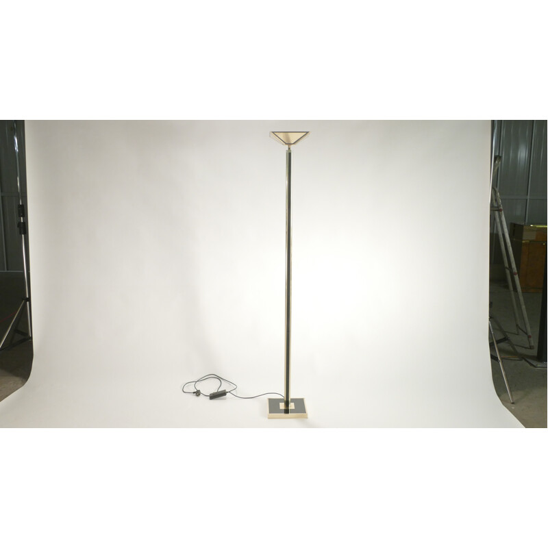 Romeo halogen floor lamp in brass - 1970s