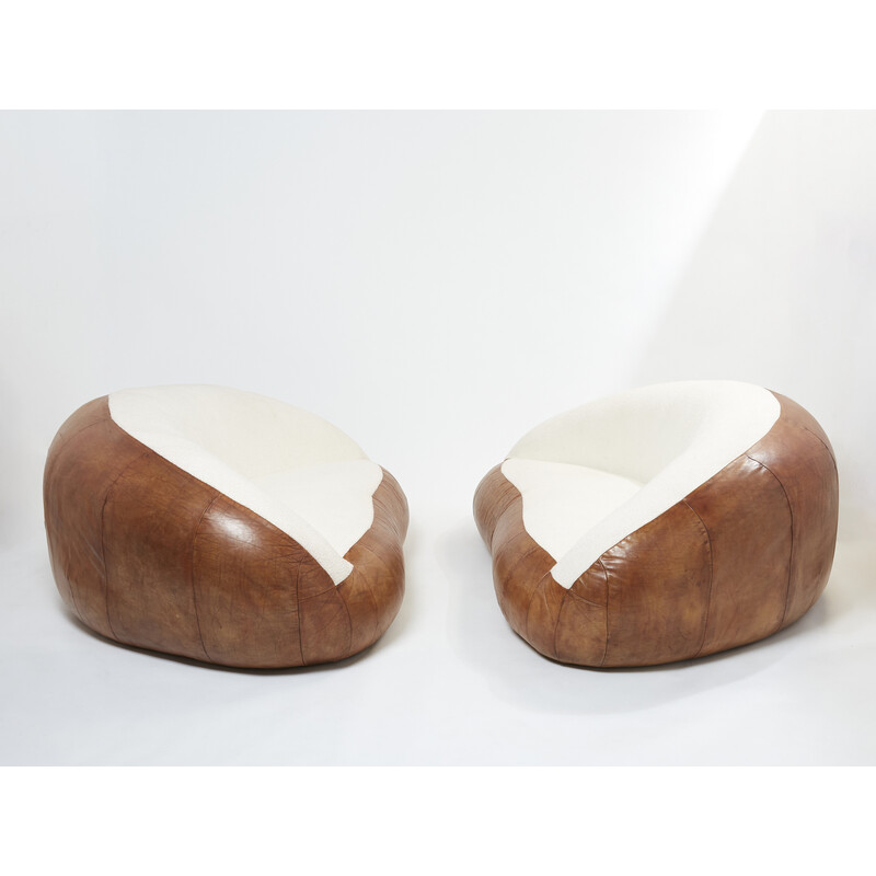 Vintage-Croissant-Lounge-Set von Raphaël Raffel für Honoré Paris, 1970