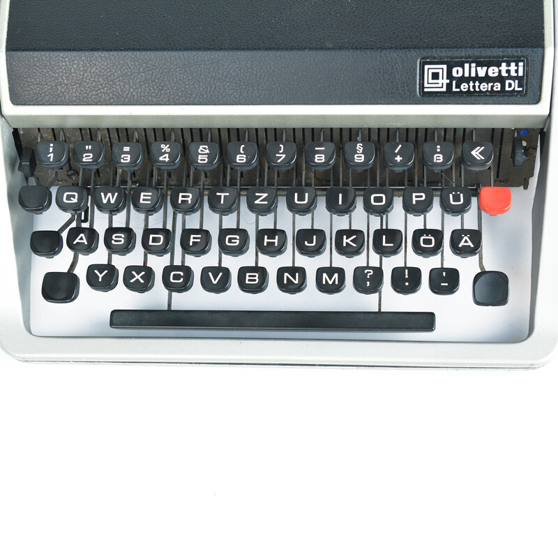 Vintage typemachine Olivetti Letera Dl van Mario Bellini, Spanje 1970