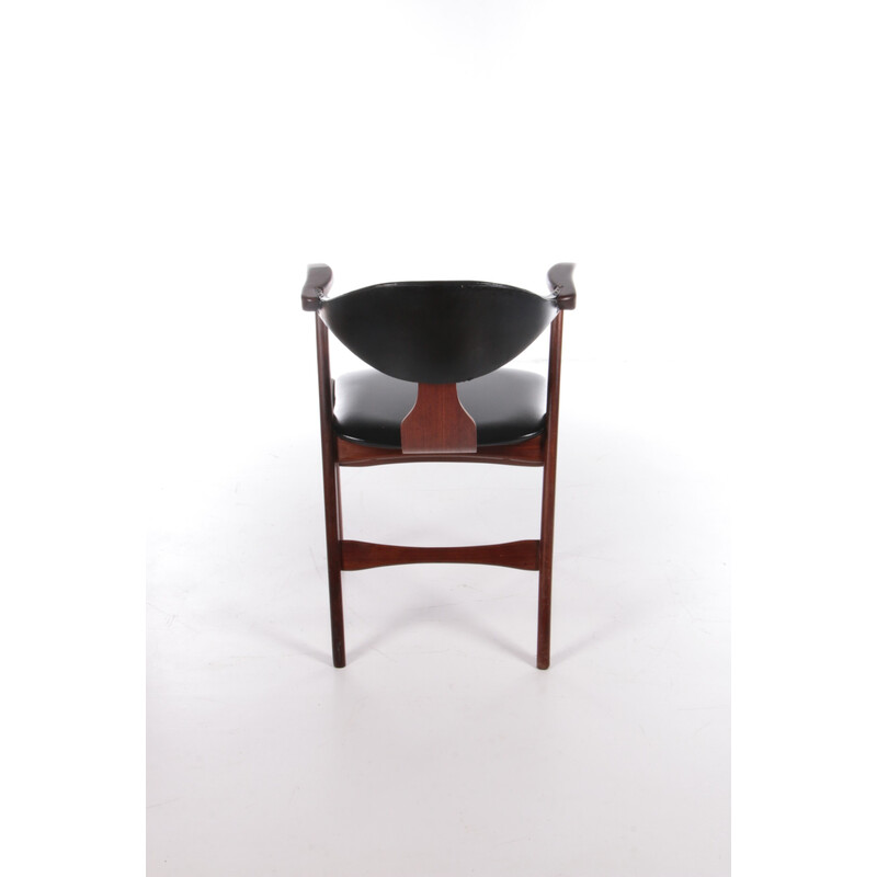 Cadeira de chifre de vaca Vintage de Louis van Teeffelen para Wébé