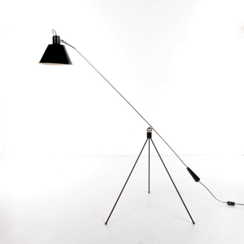 Vintage Magneto floor lamp by H. Fillekes for Artiforte, Netherlands 1950s