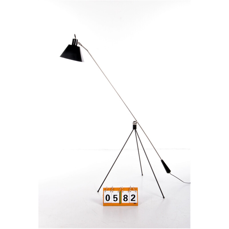 Vintage Magneto vloerlamp van H. Fillekes voor Artiforte, Nederland 1950