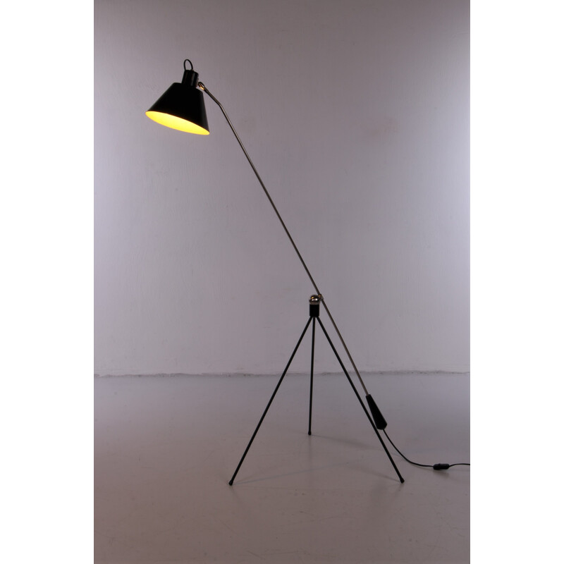 Vintage Magneto floor lamp by H. Fillekes for Artiforte, Netherlands 1950s