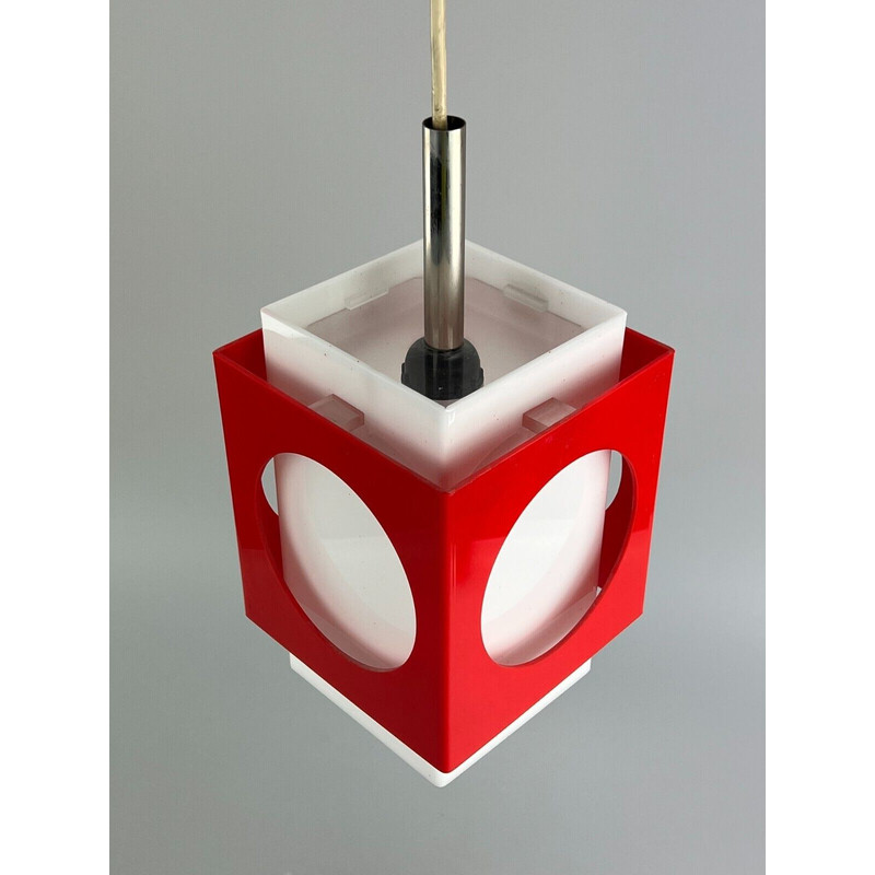 Vintage plastic pendant lamp, 1960-1970s