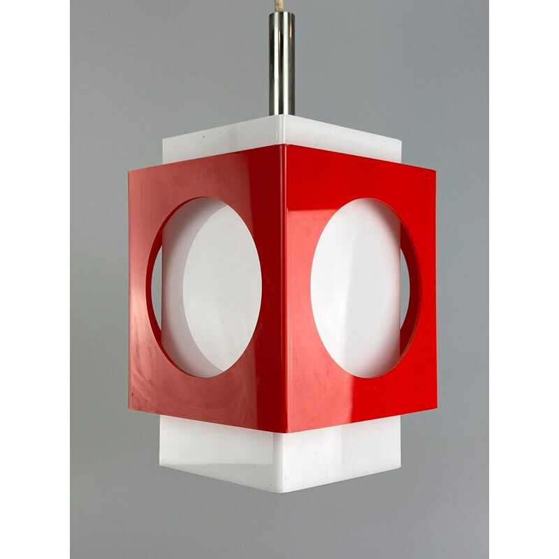 Vintage plastic pendant lamp, 1960-1970s