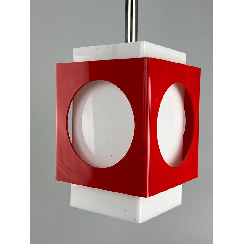 Vintage plastic pendant lamp, 1960-1970s