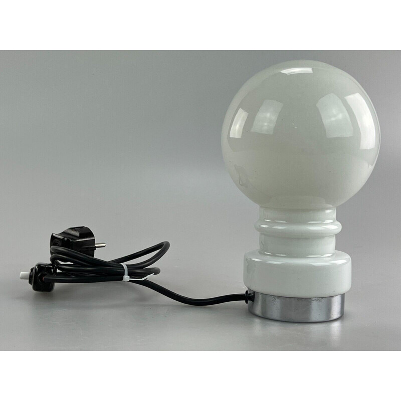 Lampe boule vintage en verre et chrome, 1960-1970