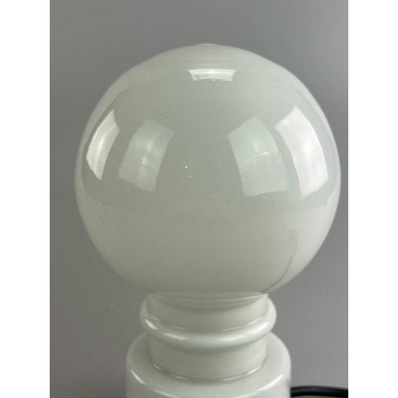 Vintage ball lamp in glass and chrome, 1960-1970s