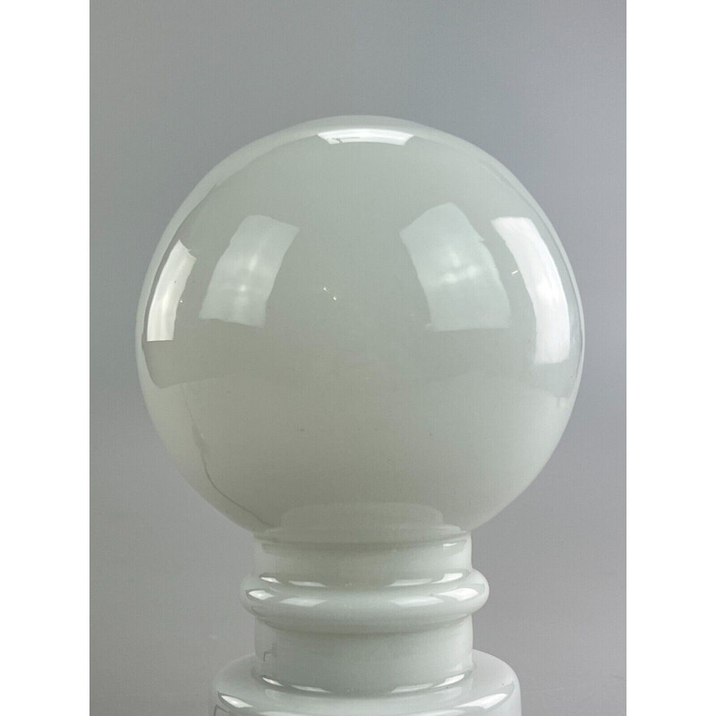 Lampada a sfera vintage in vetro e cromo, 1960-1970