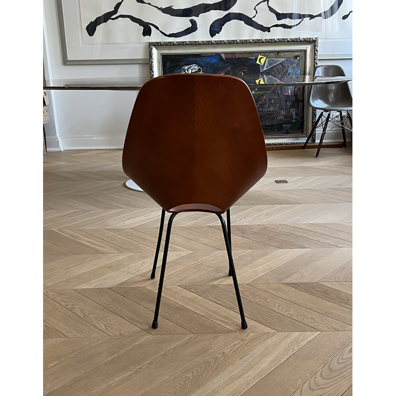 Silla vintage de madera curvada de Vittorio Nobili para Fratelli Tagliablue, 1950