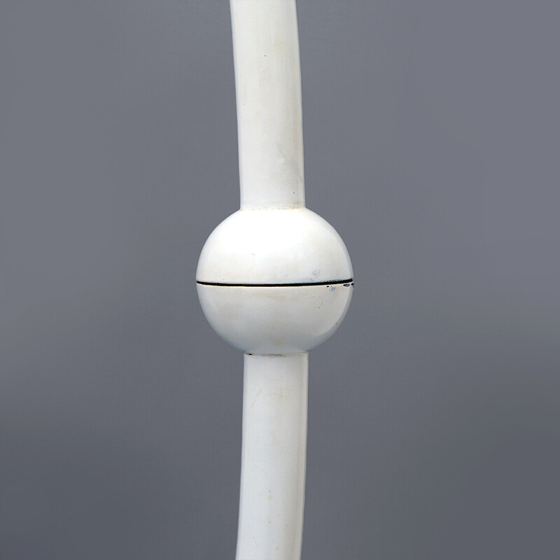 Vintage white "Serpente" floor lamp by Elio Martinelli for Martinelli, 1960s