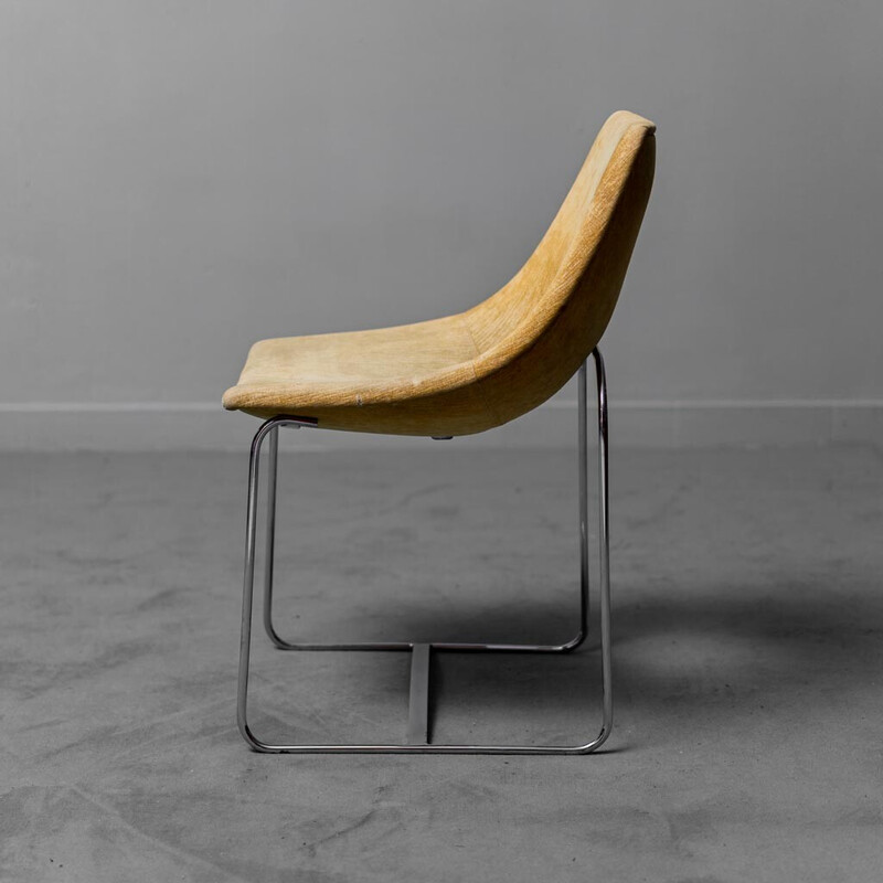 Vintage velvet chair by Augusto Bozzi for Saporiti, 1968