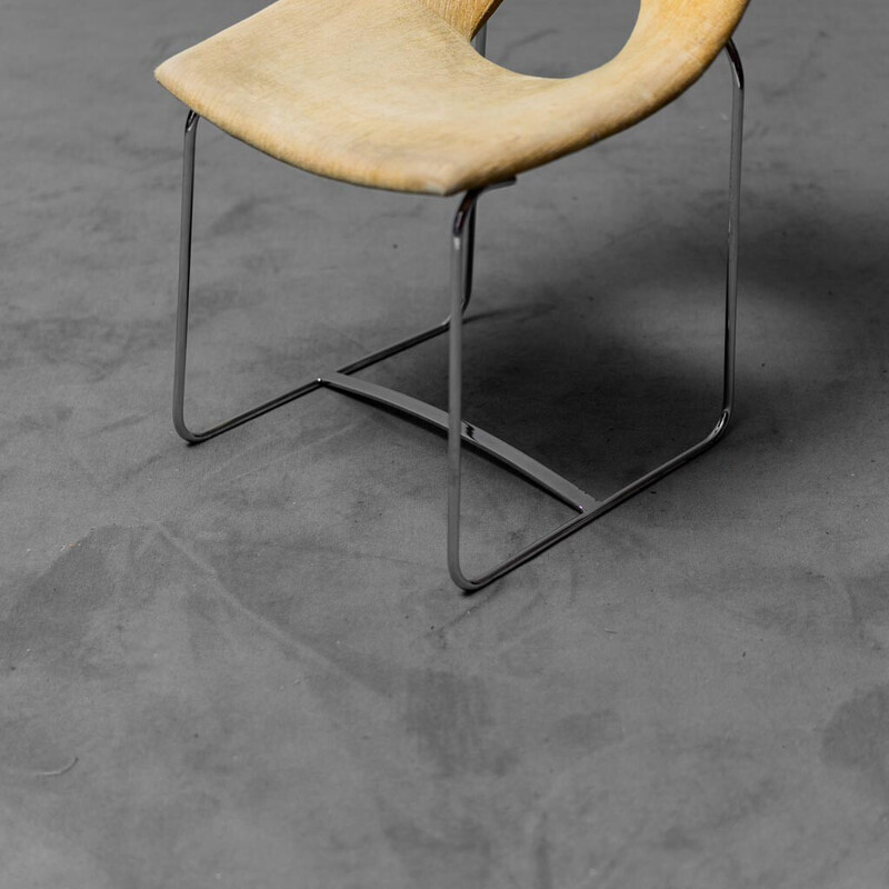 Vintage velvet chair by Augusto Bozzi for Saporiti, 1968